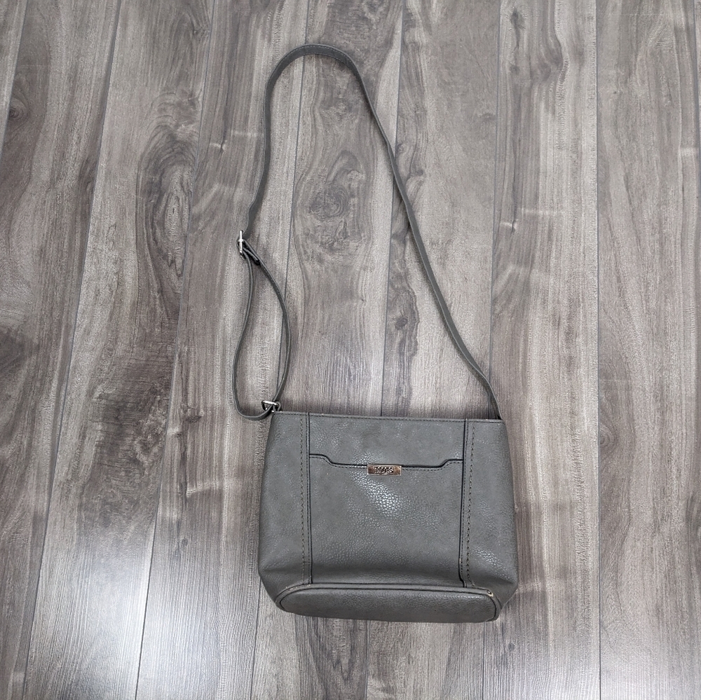 Roots Grey Crossbody Purse